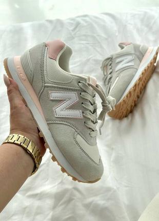 Кросівки жіночі nb 574 gray pink топ якості