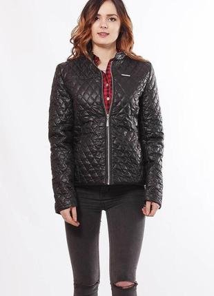 Женская демисезонная стёганная женская  куртка стального цвета  с 48 по 68 размер6 фото