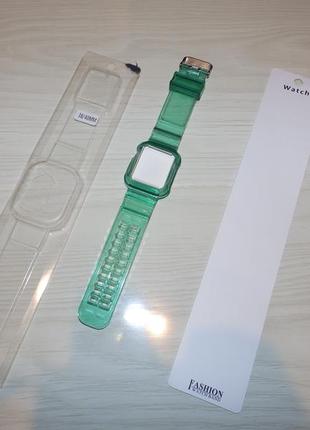 Спортивный ремешок transparent для apple watch 44мм 42mm / 40mm / 38mm6 фото