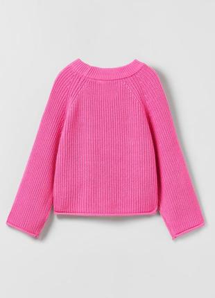 Трикотажний укорочений светр жакет в рубчик, кофта для дівчинки, укороченый свитер жакет для девочки, zara2 фото