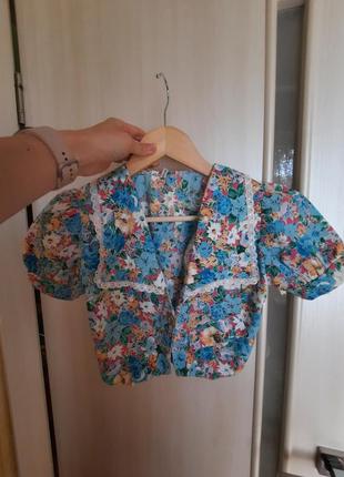 Кофточка с короткими  руковами на подростка