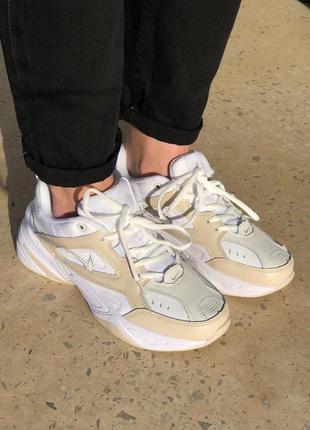 Женские кроссовки nike m2k tekno beige white 36-37-38-40-41