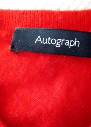 Яркий красный кашемировый кардиган, кофта, джемпер на пуговицах, m&s3 фото
