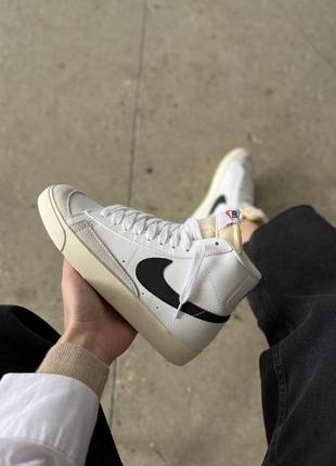 Мужские кроссовки nike blazer mid white black 40-42-43-44-459 фото