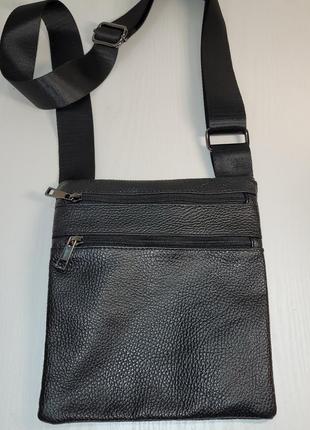 Стильная мужская сумка планшет из натуральной кожи.8 фото