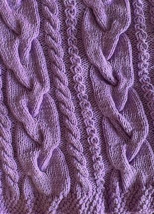 Дитячий бузковий плед,ручна робота