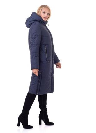 Женское бежевое зимнее пальто в 4-х цветах батал с 48 по 58 размер5 фото