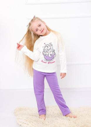 Яркая детская пижама из трикотажа с начёсом  для девочек с 92 по 134 размер4 фото