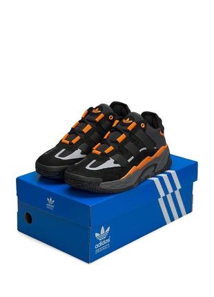 Мужские кроссовки adidas niteball hd black orange#адидас