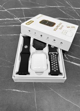 Смарт-часы 2 в 1 smart watch 8 w26 pro max + airpods black1 фото