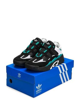 Мужские кроссовки adidas niteball hd black green#адидас