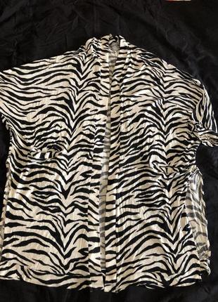 Кардиган накидка кимоно зебра вискоза lindex трикотаж