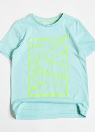 Светлая футболка с динозавром tu на мальчика 6 лет2 фото