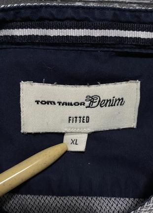 Рубашка мужская классическая серая со стойкой xl от tom tailor3 фото