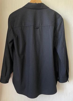 Рубашка прямая oversize с накладными карманами8 фото