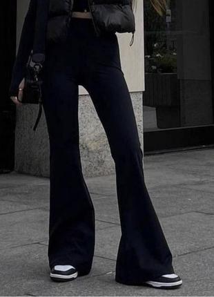 Классические черные брюки клеш🔥