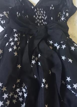 Сукня в зірочки з стрічкою2 фото