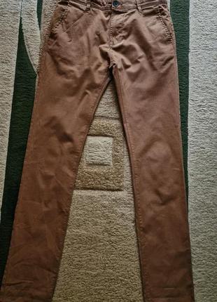 Брендовые фирменные немецкие хлопковые стрейчевые демисезонные брюки tom tailor, размер 30/34.