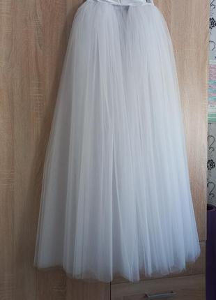 Шикарная фатиновая юбка-шлейф на платье 🍥