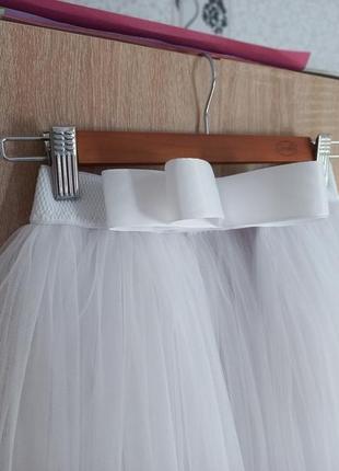 Фатиновая юбка- шлейф на платье5 фото