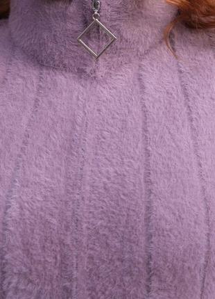 Женская куртка альпаки розового цвета  52-56 размер5 фото