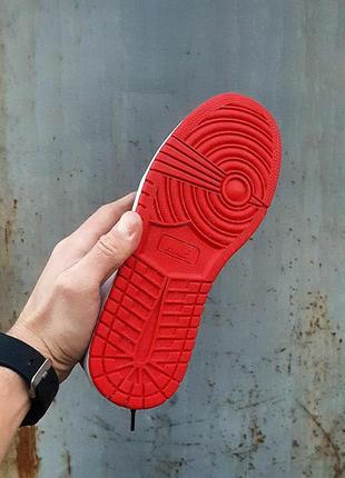Nike air jordan 1 low •black white red•5 фото