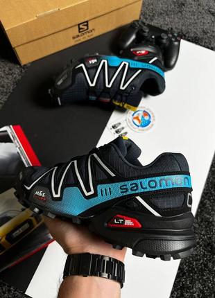 Мужские кроссовки salomon speedcross 3 dark blue2 фото