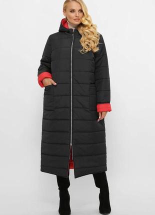 Зимнее женское двухстороннее пальто  батал  с 56 по 64 размер3 фото