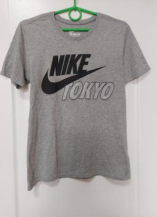 Сіра бавовняна футболка nike1 фото