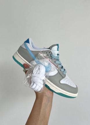 Топ! шкіряні кросівки nike sb dunk 520 blue grey4 фото