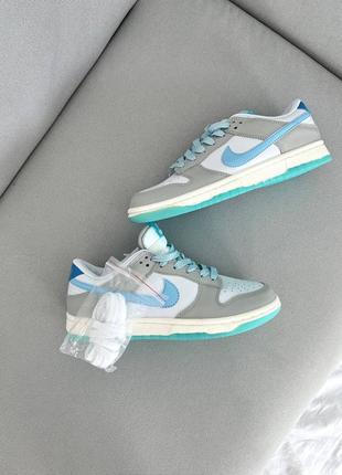 Топ! шкіряні кросівки nike sb dunk 520 blue grey6 фото