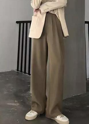 Офіціальні класичні брюки штани коричневі бежеві y2k k-pop