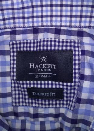 Мужская рубашка рубашка на длинный рукав в клетку hackett london3 фото