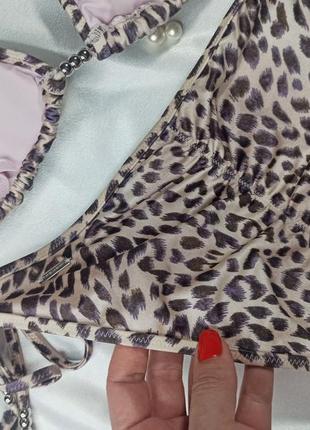 Невероятный раздельный купальник лиф и бикини леопардовый принт victoria’s secret9 фото