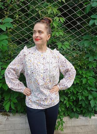 Блуза сорочка жіноча рюші мереживо 16 розмір6 фото