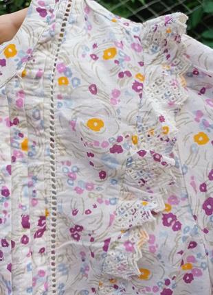 Блуза сорочка жіноча рюші мереживо 16 розмір8 фото