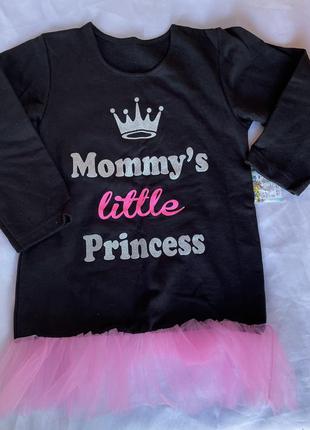 Нарядна утеплена чорна сукня 86-92 см