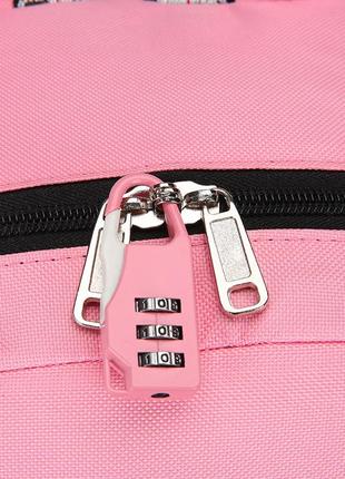 Шкільний рюкзак для дівчинки harvard з usb, замочком і хутряним помпоном, 5 кольорів