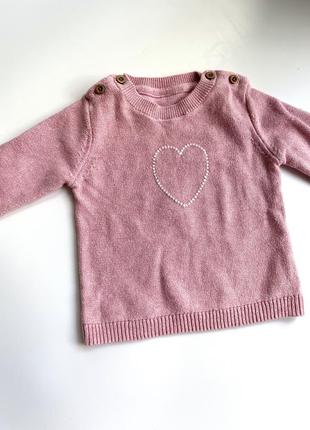 Розовый свитер на девочку