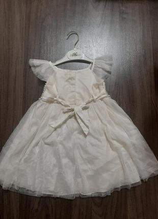 Белое платье на девочку 12-18 месяцев4 фото