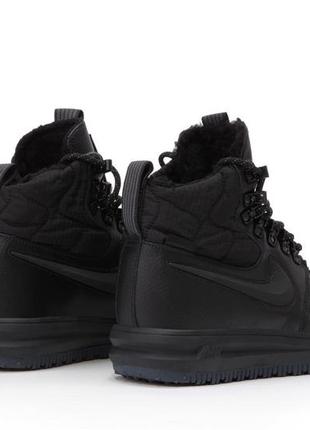 Зимні шкіряні кросівки з хутром nike lunar force 1 duckboot '17 "black"(40-46)7 фото