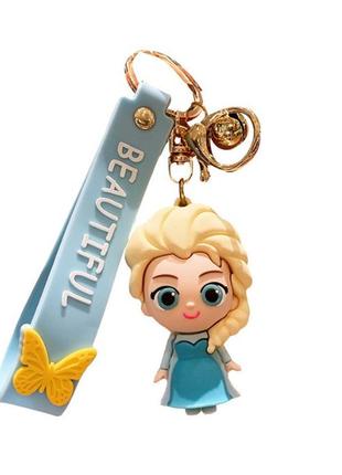 Ельза холодне серце disney elsa frozen дісней силіконовий брелок тримач для ключів мультяшний брелок