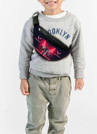 Сумка-бананка  "valorant" с  принтом ,32х15см,детская,молодежная