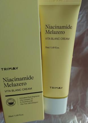 Крем trimay niacinamide melazero vita blanc cream крем, що освітлює, з ніацинамідом і вітамінним комплексом для обличчя