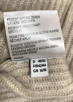 Кашеміровий светр madeleine з високим коміром горловиною під горло водолазка 100% кашемір5 фото
