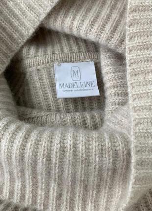 Кашеміровий светр madeleine з високим коміром горловиною під горло водолазка 100% кашемір4 фото