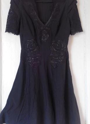 Маленька шовкова сукня двошарова3 фото