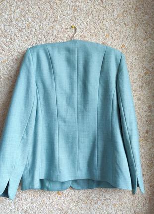 Женский пиджак нарядный жакет красивый голубой винтажный honor millburn at ewm2 фото