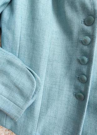 Женский пиджак нарядный жакет красивый голубой винтажный honor millburn at ewm4 фото