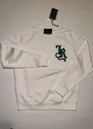 Свитшот john richmond pullover sweatshirt effect logo monogram patch